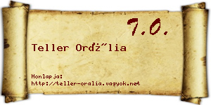 Teller Orália névjegykártya